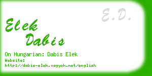 elek dabis business card